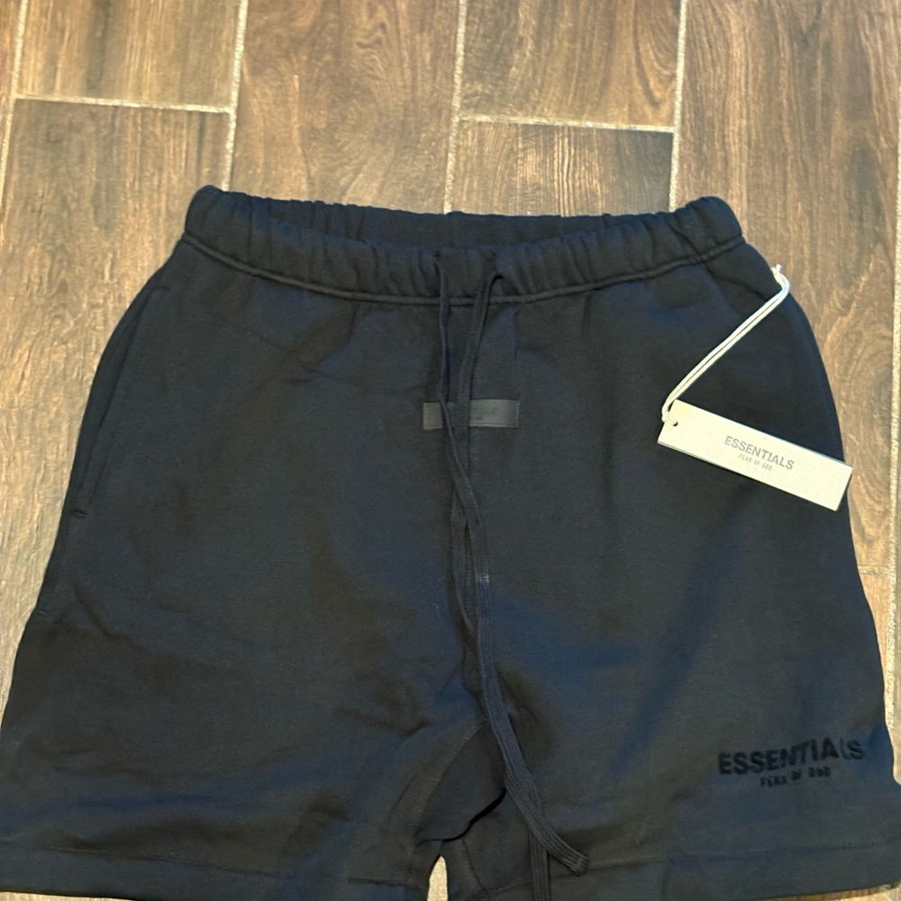 ESSENTIALS Men's Black Logo Sweat Shorts